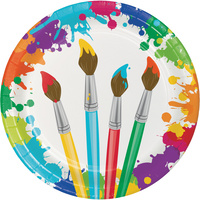 Art Paint Party Dinner Plates 8 Pack
