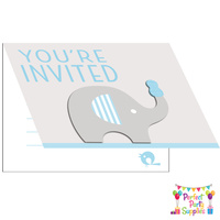 Elephant Boy Little Peanut Invitations 8 Pack
