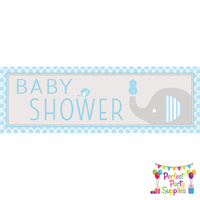 Elephant Boy Little Peanut Baby Shower Banner