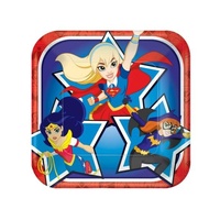 Super Hero Girl Lunch Plates 8 Pack