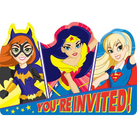 Super Hero Girls Invitations 8 Pack