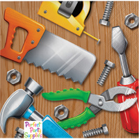 Construction Handyman Beverage Napkins 16 pack