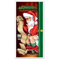 Christmas Santa Restroom Door Cover