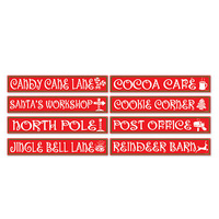 Christmas North Pole Street Sign Cutouts 4 Pack