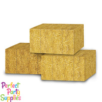 Farm Straw Bale Favour Treat Boxes 3 Pack