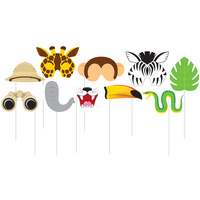 Jungle Safari Photo Booth Props 10 Pack
