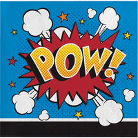 Superhero Slogans Party Supplies - Beverage Napkins 16 pack