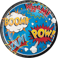 Superhero Slogans Dinner Plates 8 pack