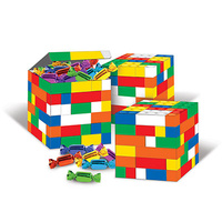 Building Block Party Supplies Favour Boxes 3 Pack