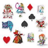 Alice In Wonderland Party Supplies - Cutouts 12 Pack