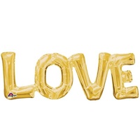 Love Shaped Gold Foil Balloon