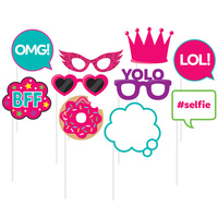 Girl Photo Booth Props 10 Pack