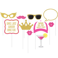 Girls Night Out Photo Booth Props 10 Pack