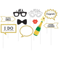 Wedding Photo Booth Props 10 Pack