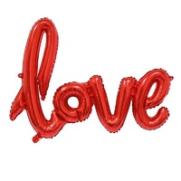 Red Love Script Foil Balloon Weddings Engagement Valentine Decoration