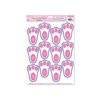 Easter Party Supplies Bunny Rabbit Paw Prints Stickers