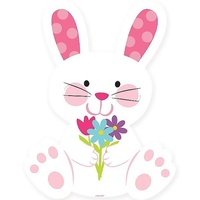 Easter Bunny Rabbit Cutout & Flower