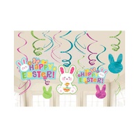 Happy Easter Bunny Hanging Swirls