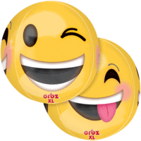 Winking Emoji Orbz Balloon 38cm x 40cm