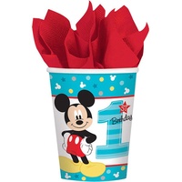Mickey Mouse 1st Birthday Party Supplies - Cups Pack of 8