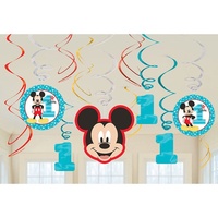 Mickey's 1st Birthday Swirl Decorations