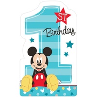 Mickey's 1st Birthday Invitations 8 Pack