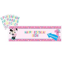Minnies 1st Birthday Giant Personalised Banner Kit
