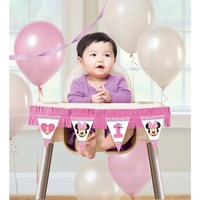 Minnie Mouse 1st Birthday High Chair Decorating Kit
