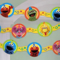 Sesame Street Elmo Party Supplies Die-Cut Paper Garland Banner