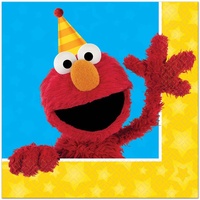 Sesame Street Elmo Party Supplies Lunch Napkins 16 Pack