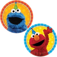 Sesame Street Party Supplies Elmo and Cookie Monster Lunch Plates 8 Pack