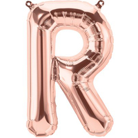 Rose Gold Letter Foil Balloon 34cm [Letter: R]