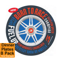 V8 Supercars Party Supplies - Dinner Plates 8 Pack