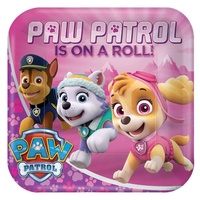 Paw Patrol Girls Party Supplies - Dinner Plates 8 Pack