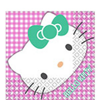Hello Kitty Party Supplies - Pink Checked Lunch Napkins 16 pack