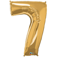 Metallic Gold Number Foil Balloons 86cm (Number 7)
