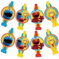 Sesame Street Party Supplies - Blowouts with Medallions 8 Pack
