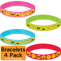 Show Your Emojions Party Supplies - Bracelets 4 Pack