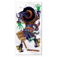 Halloween Party Supplies - Crashing Witch Door Cover