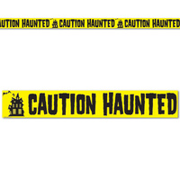 Halloween Party Supplies - Caution Haunted Party Tape