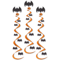Halloween Party Supplies - Bat Whirls 3 pack