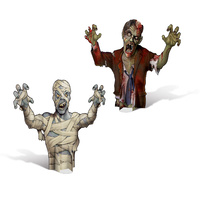 Halloween Party Supplies - 3-D Mummy & Zombie Centerpieces 2 pack