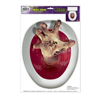 Halloween Party Supplies Hand Toilet Topper Peel 'N Place