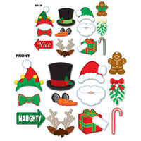 Christmas Party Supplies - Photo Booth Props 12 pack