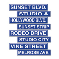 Hollywood Party Supplies - Street Sign Cutouts 4 pack