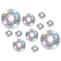 Hollywood Party Supplies Disco Ball Cutouts 20 Pack