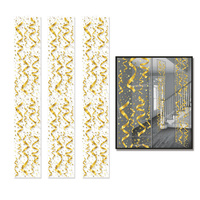 Hollywood Party Supplies Gold Ribbon Streamers and Stars Panels 3 piece