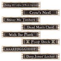 Pirate Party Supplies Sign Cutouts 4 pack