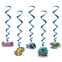 Under The Sea Party Supplies - Hanging Whirl Decorations 5 Pack