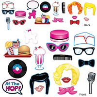 Rock & Roll 50's Party Supplies  - Photo Booth Props 17 pack